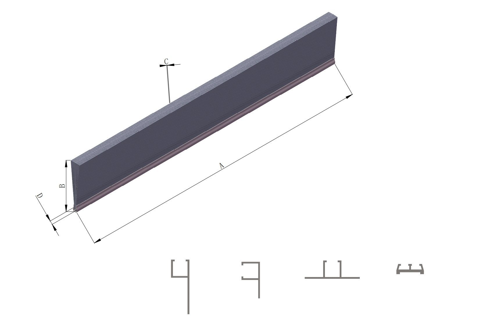 Stainless Steel Wire Galvanized Steel Based Strip Brush