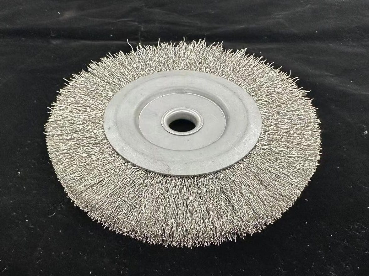 Stainless Steel Wire Galvanized Steel Based Wheel Brush