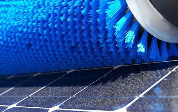 rotary brush solar panel cleaning brush