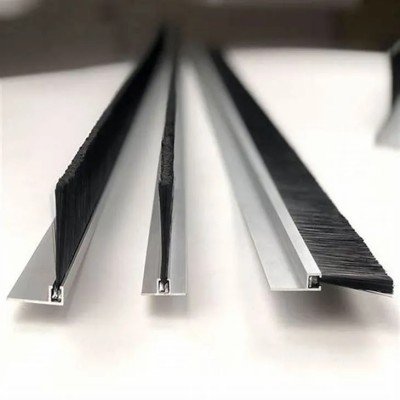 Aluminum door brush strips