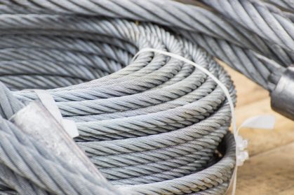 coiled steel rope