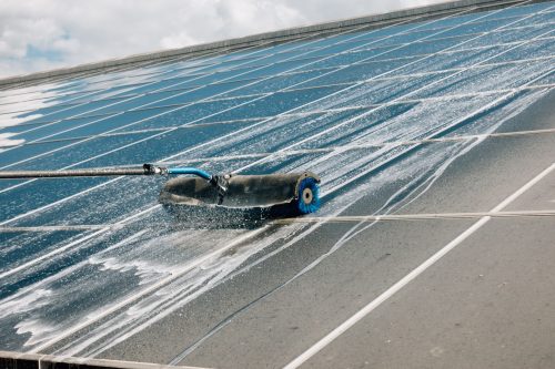 solar panel cleaning brush