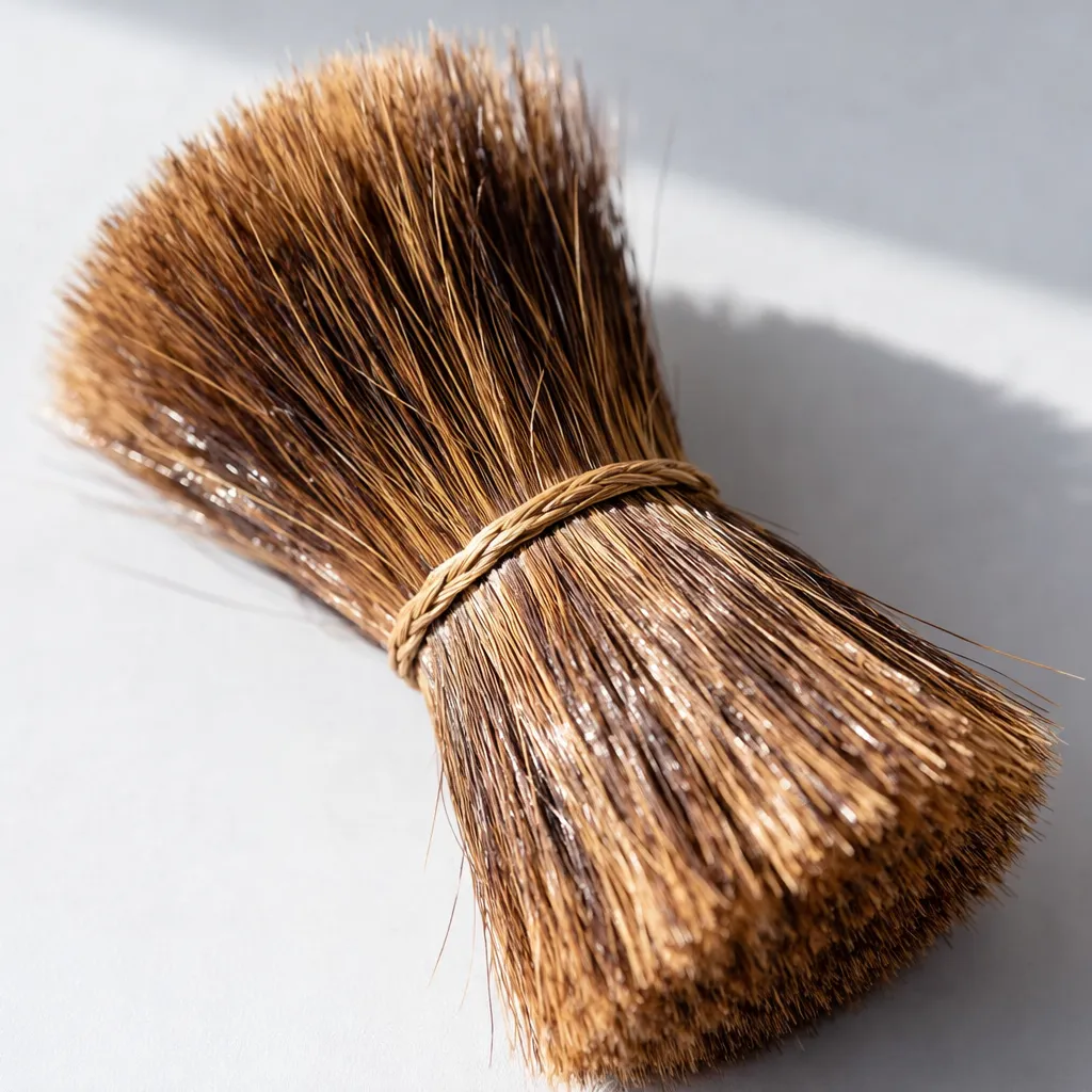 Horse hair brush bristles