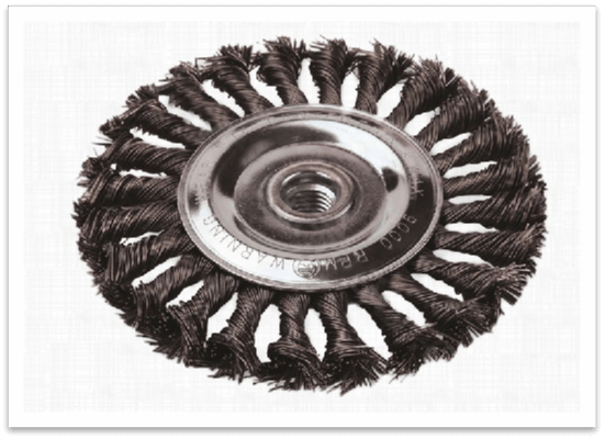 Twisted wire wheel brush